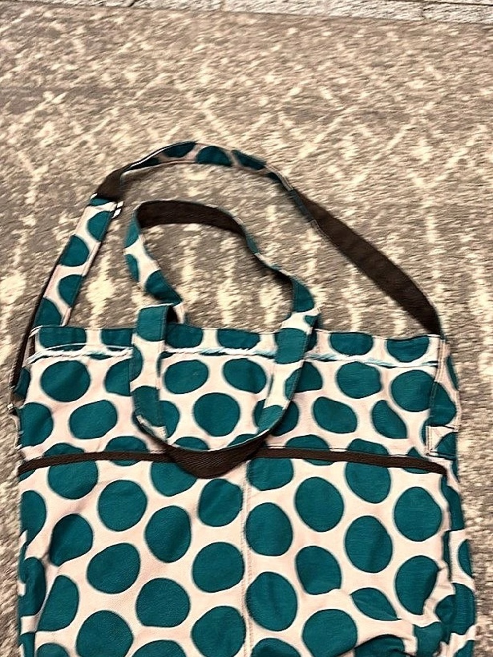 Lug Polka Dot Tote in Blue & White